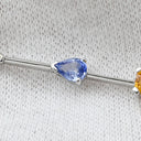 ノンブランド NON BRAND サファイア ダイヤ ホワイトゴールド K18WG サファイア ダイヤモンド ブレスレット マルチカラー 750 18K 18金