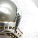 ノンブランド NON BRAND 黒蝶パール ダイヤリング プラチナシルバー Pt900 パール ダイヤモンド リング 指輪 1粒 1P 16.5号