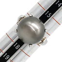 ノンブランド NON BRAND 黒蝶パール ダイヤリング プラチナシルバー Pt900 パール ダイヤモンド リング 指輪 1粒 1P 16.5号