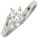 ノンブランド NON BRAND ダイヤ 立爪リング プラチナシルバー Pt900 ダイヤモンド リング 指輪 1P 8号