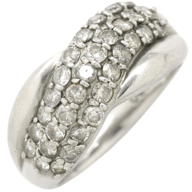 ノンブランド NON BRAND ダイヤリング プラチナシルバー Pt900 ダイヤモンド リング 指輪 プラチナ パヴェダイヤ 9号