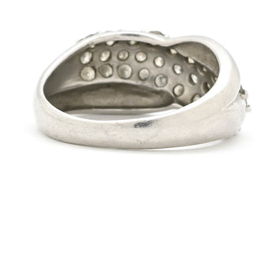 ノンブランド NON BRAND ダイヤリング プラチナシルバー Pt900 ダイヤモンド リング 指輪 プラチナ パヴェダイヤ 9号