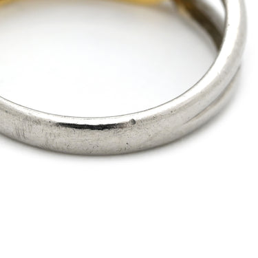 ノンブランド NON BRAND ダイヤ コンビリング イエローゴールドXプラチナシルバー K18YG Pt900 ダイヤモンド リング 指輪 4Pダイヤ 13号