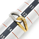 ノンブランド NON BRAND ダイヤ コンビリング イエローゴールドXプラチナシルバー K18YG Pt900 ダイヤモンド リング 指輪 4Pダイヤ 13号