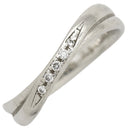 ノンブランド NON BRAND ダイヤリング プラチナシルバー Pt900 ダイヤモンド リング 指輪 5P イニシャル・日付刻印あり 8号