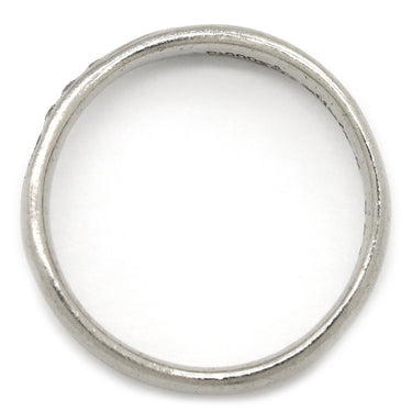 ノンブランド NON BRAND ダイヤリング プラチナシルバー Pt900 ダイヤモンド リング 指輪 5P イニシャル・日付刻印あり 8号