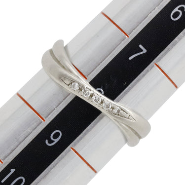 ノンブランド NON BRAND ダイヤリング プラチナシルバー Pt900 ダイヤモンド リング 指輪 5P イニシャル・日付刻印あり 8号