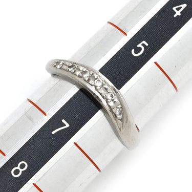 ノンブランド NON BRAND ダイヤリング プラチナシルバー Pt900 ダイヤモンド リング 指輪 6P 6粒 一文字 6号