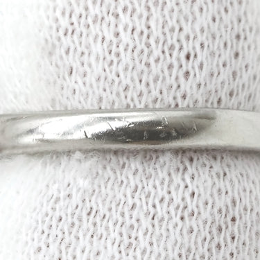 ノンブランド NON BRAND ダイヤリング プラチナシルバー Pt950 ダイヤモンド リング 指輪 トレセンテ イニシャル刻印あり プラチナ Pm950 ダイヤモンド 4.5号