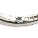 ノンブランド NON BRAND ダイヤリング プラチナシルバー Pt950 ダイヤモンド リング 指輪 トレセンテ イニシャル刻印あり プラチナ Pm950 ダイヤモンド 4.5号