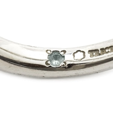 ノンブランド NON BRAND ダイヤリング プラチナシルバー Pt950 ダイヤモンド リング 指輪 トレセンテ イニシャル刻印あり プラチナ Pm950 ダイヤモンド 4.5号