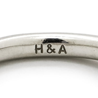 ノンブランド NON BRAND ダイヤリング プラチナシルバー Pt950 ダイヤモンド リング 指輪 トレセンテ イニシャル刻印あり プラチナ Pm950 ダイヤモンド 4.5号