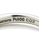 ノンブランド NON BRAND ダイヤリング プラチナシルバー Pt950 ダイヤモンド リング 指輪 トレセンテ イニシャル刻印あり プラチナ Pm950 ダイヤモンド 4.5号