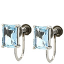 ノンブランド NON BRAND アクアマリン プラチナシルバー Pt900 アクアマリン イヤリング バケットミックスカット