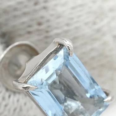 ノンブランド NON BRAND アクアマリン プラチナシルバー Pt900 アクアマリン イヤリング バケットミックスカット