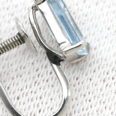 ノンブランド NON BRAND アクアマリン プラチナシルバー Pt900 アクアマリン イヤリング バケットミックスカット