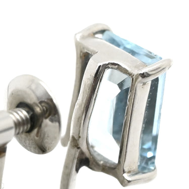 ノンブランド NON BRAND アクアマリン プラチナシルバー Pt900 アクアマリン イヤリング バケットミックスカット