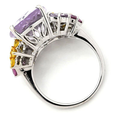 ノンブランド NON BRAND アメシスト サファイア ホワイトゴールド K18WG アメジスト サファイア リング 指輪 13号