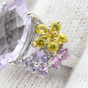 ノンブランド NON BRAND アメシスト サファイア ホワイトゴールド K18WG アメジスト サファイア リング 指輪 13号