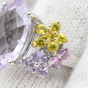 ノンブランド NON BRAND アメシスト サファイア ホワイトゴールド K18WG アメジスト サファイア リング 指輪 13号