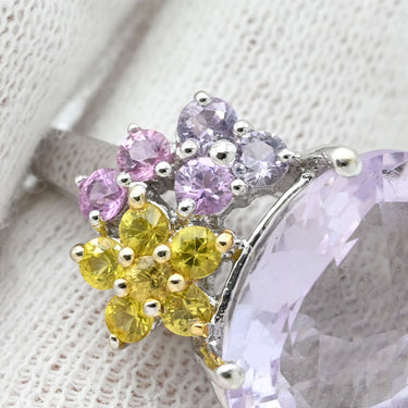 ノンブランド NON BRAND アメシスト サファイア ホワイトゴールド K18WG アメジスト サファイア リング 指輪 13号