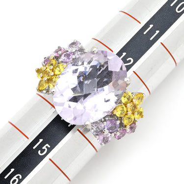 ノンブランド NON BRAND アメシスト サファイア ホワイトゴールド K18WG アメジスト サファイア リング 指輪 13号
