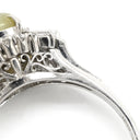 ノンブランド NON BRAND キャッツアイ ダイヤリング プラチナシルバー Pt900 クリソベリルキャッツアイ ダイヤモンド リング 指輪 猫目石 23号