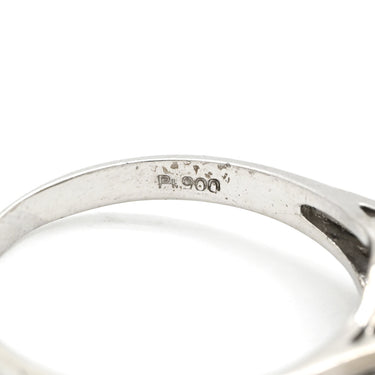 ノンブランド NON BRAND キャッツアイ ダイヤリング プラチナシルバー Pt900 クリソベリルキャッツアイ ダイヤモンド リング 指輪 猫目石 23号