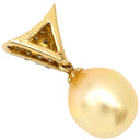 ノンブランド NON BRAND パール ダイヤ イエローゴールド K18YG パール ダイヤモンド ペンダントトップ 白蝶パール