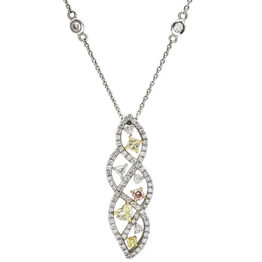 ノンブランド NON BRAND ダイヤ ペンダント ホワイトゴールドXイエローゴールドXピンクゴールド K18WG K18PG K18YG ダイヤモンド ネックレス 750 18K 18金 WG YG PG 3カラー ゴールド ハート