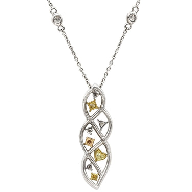 ノンブランド NON BRAND ダイヤ ペンダント ホワイトゴールドXイエローゴールドXピンクゴールド K18WG K18PG K18YG ダイヤモンド ネックレス 750 18K 18金 WG YG PG 3カラー ゴールド ハート