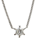 ノンブランド NON BRAND ダイヤペンダント プラチナシルバー Pt850 ダイヤモンド Pt(トップ) ネックレス 1P 1粒