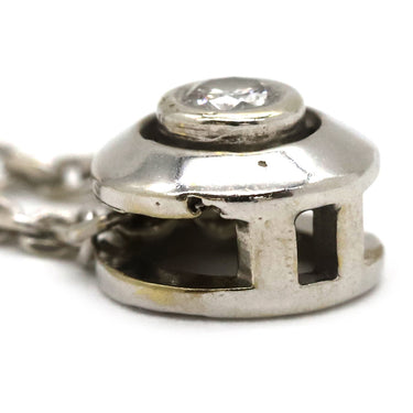 ノンブランド NON BRAND ダイヤペンダント ホワイトゴールド K14WG ダイヤモンド ネックレス 1P 1粒 585WG