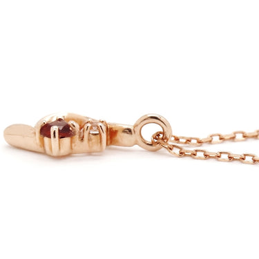 ノンブランド NON BRAND カラーストーンペンダント ピンクゴールド K10PG 天然石 ネックレス ピンクゴールド 天然石 Au 416 金 10金 10K レッド 赤