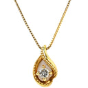 ノンブランド NON BRAND ダイヤペンダント イエローゴールド K18YG ダイヤモンド ネックレス 750 18K 1P 1粒