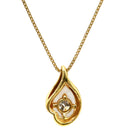 ノンブランド NON BRAND ダイヤペンダント イエローゴールド K18YG ダイヤモンド ネックレス 750 18K 1P 1粒