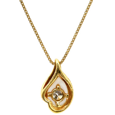 ノンブランド NON BRAND ダイヤペンダント イエローゴールド K18YG ダイヤモンド ネックレス 750 18K 1P 1粒