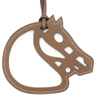 エルメス HERMES パドック シュバル エトゥープ ヴォースイフト バッグチャーム グレージュ 馬