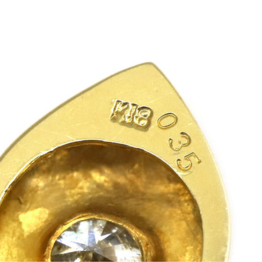 ノンブランド NON BRAND ダイヤ イエローゴールド K18YG ダイヤモンド ペンダントトップ 1石 750 18K