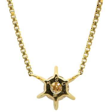 ノンブランド NON BRAND ダイヤペンダント イエローゴールド K18YG ダイヤモンド ネックレス 1P 1粒