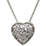 ノンブランド NON BRAND プラチナシルバー Pt900 Pt850 ダイヤモンド ネックレス Pt900×Pt850 コンビ ハート ダイヤ ペンダント