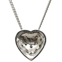 ノンブランド NON BRAND プラチナシルバー Pt900 Pt850 ダイヤモンド ネックレス Pt900×Pt850 コンビ ハート ダイヤ ペンダント