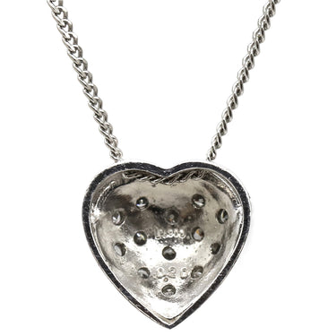 ノンブランド NON BRAND プラチナシルバー Pt900 Pt850 ダイヤモンド ネックレス Pt900×Pt850 コンビ ハート ダイヤ ペンダント