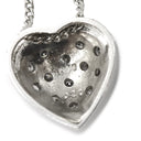 ノンブランド NON BRAND プラチナシルバー Pt900 Pt850 ダイヤモンド ネックレス Pt900×Pt850 コンビ ハート ダイヤ ペンダント