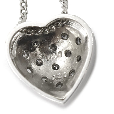 ノンブランド NON BRAND プラチナシルバー Pt900 Pt850 ダイヤモンド ネックレス Pt900×Pt850 コンビ ハート ダイヤ ペンダント