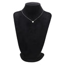 ノンブランド NON BRAND プラチナシルバー Pt900 Pt850 ダイヤモンド ネックレス Pt900×Pt850 コンビ ハート ダイヤ ペンダント