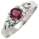 ノンブランド NON BRAND ルビー ダイヤ リング プラチナシルバー Pt900 ルビー ダイヤモンド リング 指輪 レッド 赤 プラチナ 12号