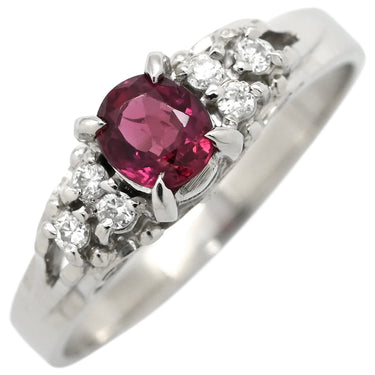 ノンブランド NON BRAND ルビー ダイヤ リング プラチナシルバー Pt900 ルビー ダイヤモンド リング 指輪 レッド 赤 プラチナ 12号