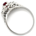 ノンブランド NON BRAND ルビー ダイヤ リング プラチナシルバー Pt900 ルビー ダイヤモンド リング 指輪 レッド 赤 プラチナ 12号