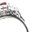 ノンブランド NON BRAND ルビー ダイヤ リング プラチナシルバー Pt900 ルビー ダイヤモンド リング 指輪 レッド 赤 プラチナ 12号